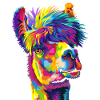 Daring Rainbow Llama
