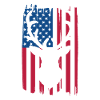 Rotwild-jagd-amerikanische Flagge Für