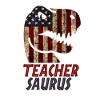 Patriotic Teacher Dinosaur