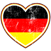 Germany flag in the heart