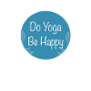 Yoga Saying Be Happy Circle