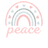 peace and love rainbow