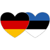 Germany Estonia Flag Heart
