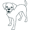 stehender Welpenhund