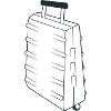 Valise debout robuste et résistante
