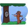 Dog Playing Darts
