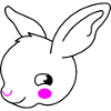 Zweifarbige Hasengesichtsohren