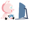 Bin am Zocken Gaming Schwein