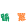 Drapeau irlandais avec étoiles