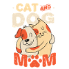Cat and dog mother, pets.