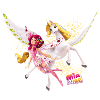 Mia and me Unicorn Onchao And Mia The Elf Fly