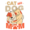 Cat and dog mother, pets.
