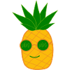 Pineapple with sunglasses summer t-shirt