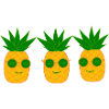 Pineapple with sunglasses summer t-shirt