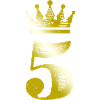 5 Number Crown Gold