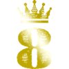 8 Number Crown Gold