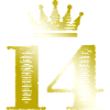 14 Number Crown Gold