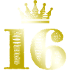 16 Number Crown Gold