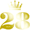 28 Chiffre Couronne Or