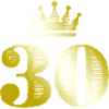 30 Number Crown Gold