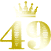 49 Number Crown Gold