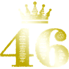 46 Number Crown Gold
