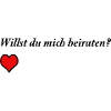 Heiratsantrag mit Herz