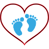 Coeur Bébé Pieds Garçon
