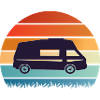 Camper Sunset Silhouette