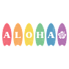 Rainbow Aloha Surfboard Hawaii Summer