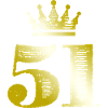 51 Number Crown Gold
