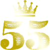 55 Number Crown Gold