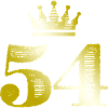 54 Number Crown Gold