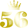 56 Number Crown Gold