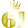 61 Number Crown Gold