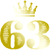 63 Number Crown Gold