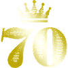 70 Number Crown Gold