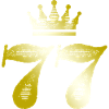 77 Zahl Krone Gold
