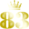 83 Number Crown Gold