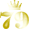 79 Number Crown Gold