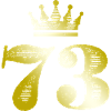73 Number Crown Gold