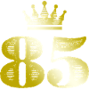 85 Number Crown Gold