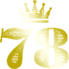 78 Number Crown Gold