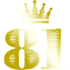 81 Number Crown Gold