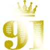 91 Number Crown Gold