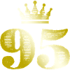 95 Numéro Couronne Or