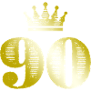 90 Number Crown Gold