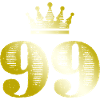 99 Número Corona Oro