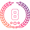 8 Number wreath