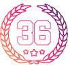 36 Number wreath